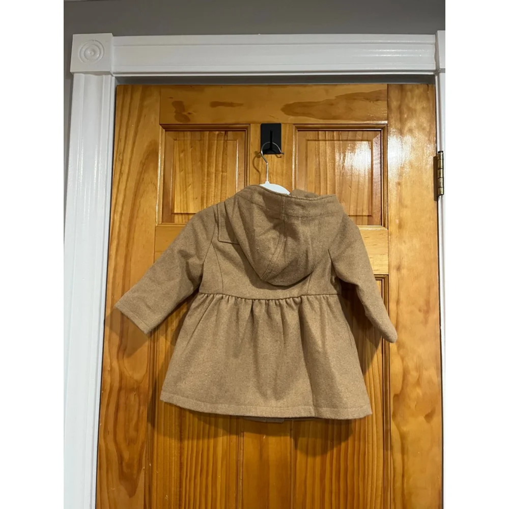 BABY GAP Girls Toggle Classic Hooded Coat Brown Size 18-24 Months